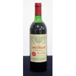 1 bt Ch. Petrus 1983 Pomerol Cru Exceptionnel us, vsl worn foil, 2 vsl nicks to label