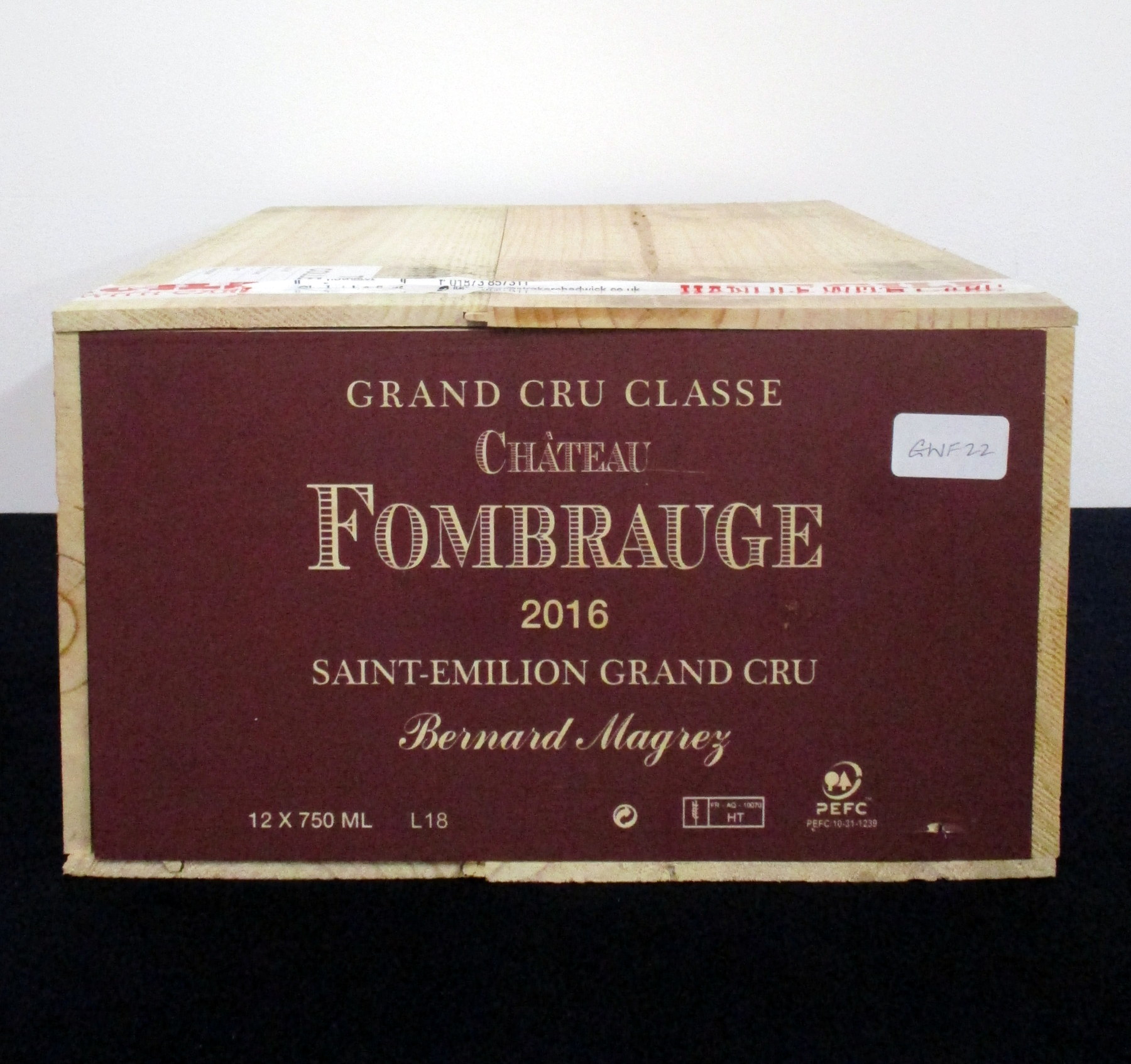 v 12 bts Ch. Fombrauge 2016 owc St-Émilion Grand Cru Classé