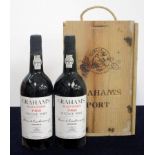 2 bts Grahams Malvedos 1968 Vintage Port owc