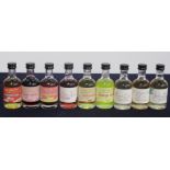A Selection of Cocktail Syrups incl:- 3 50 ml bts Singapore Flings, 2 50 ml bts Fairy Juice, 2