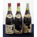 2 bts Mercurey Les Vellées 1976 Dom Maurice Protheau vts, ts, bs/pt dis/ cdl 1 bt Santenay 1er Cru