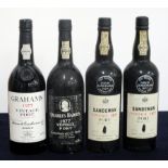 1 bt Grahams 1977 Vintage Port i.n 1 bt Quarles Harris 1977 Vintage Port i.n, vsl cdl 2 bts Sandeman