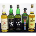 1 70-cl bt High Commissioner Old Scotch Whisky 40% 2 70-cl bts VAT 69 Whisky 40% 1 70-cl bt Passport