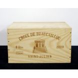 6 bts Croix de Beaucaillou 2009 owc St-Julien