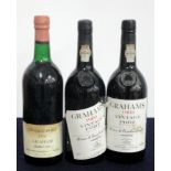 1 bt Grahams 1970 Vintage Port BB&R Label base of neck, vsl stl 1 bt Grahams 1980 Vintage Port sl