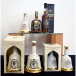 2 75-cl Bells Wade Decanters To commemorate the 60th Birthday of HM Queen Elizabeth II 1 oc 2 50-
