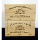 v 12 bts Ch. Du Moulin Rouge 2018 owc (2 x 6) Haut-Médoc Cru Bourgeois Superieur