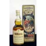 1 75-cl bt Glen Moray 12YO Single Malt Scotch Whisky original Highland Regiments Tin