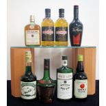 1 75 cl bt Bols Creme de Menthe 1 24-fl oz bt De Kuyper Extra Fine Cherry Brandy ls, stl, signs of