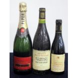 1 bt Piper-Heidsieck Brut Champagne NV sl faded label 1 bt Vacqueyras 1999 Dom Mas du Bouquet i.n,