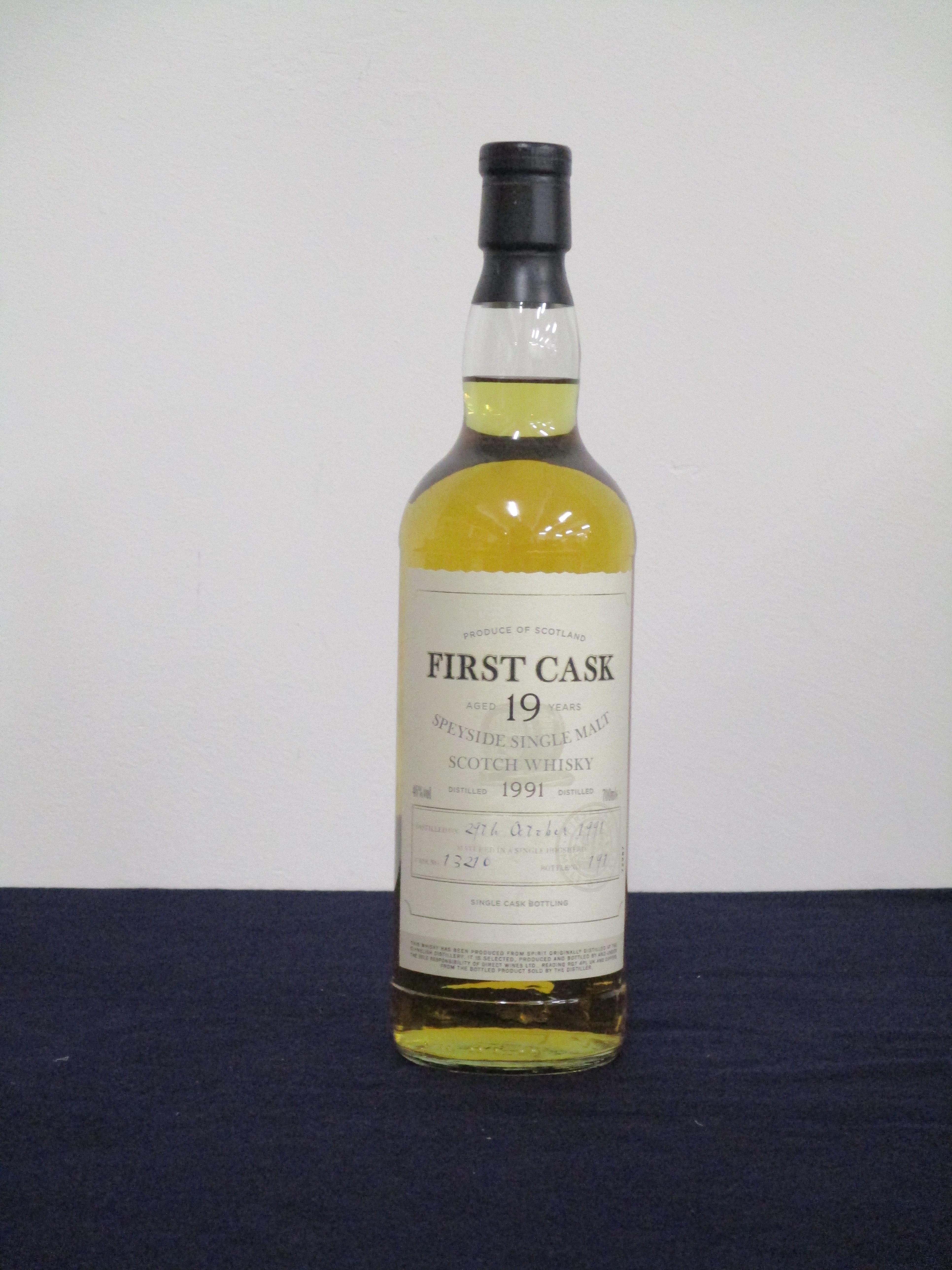 1 70-cl bt First Cask 1991 Speyside Single Malt Whisky Clynelish Distillery, distilled 29th