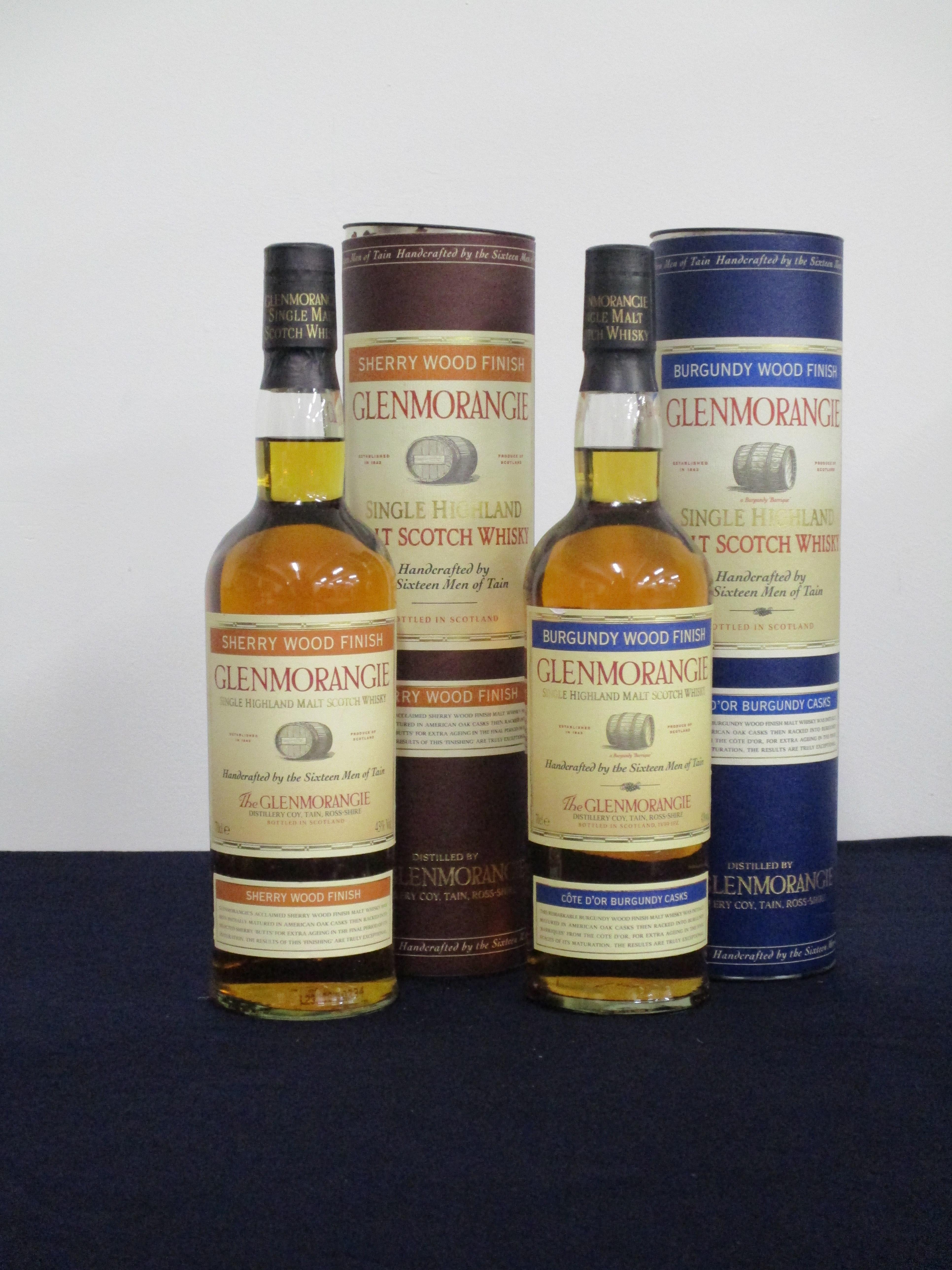 1 70-cl bt Glenmorangie Sherry Wood Finish Single Highland Malt Scotch Whisky original tube 1 70-