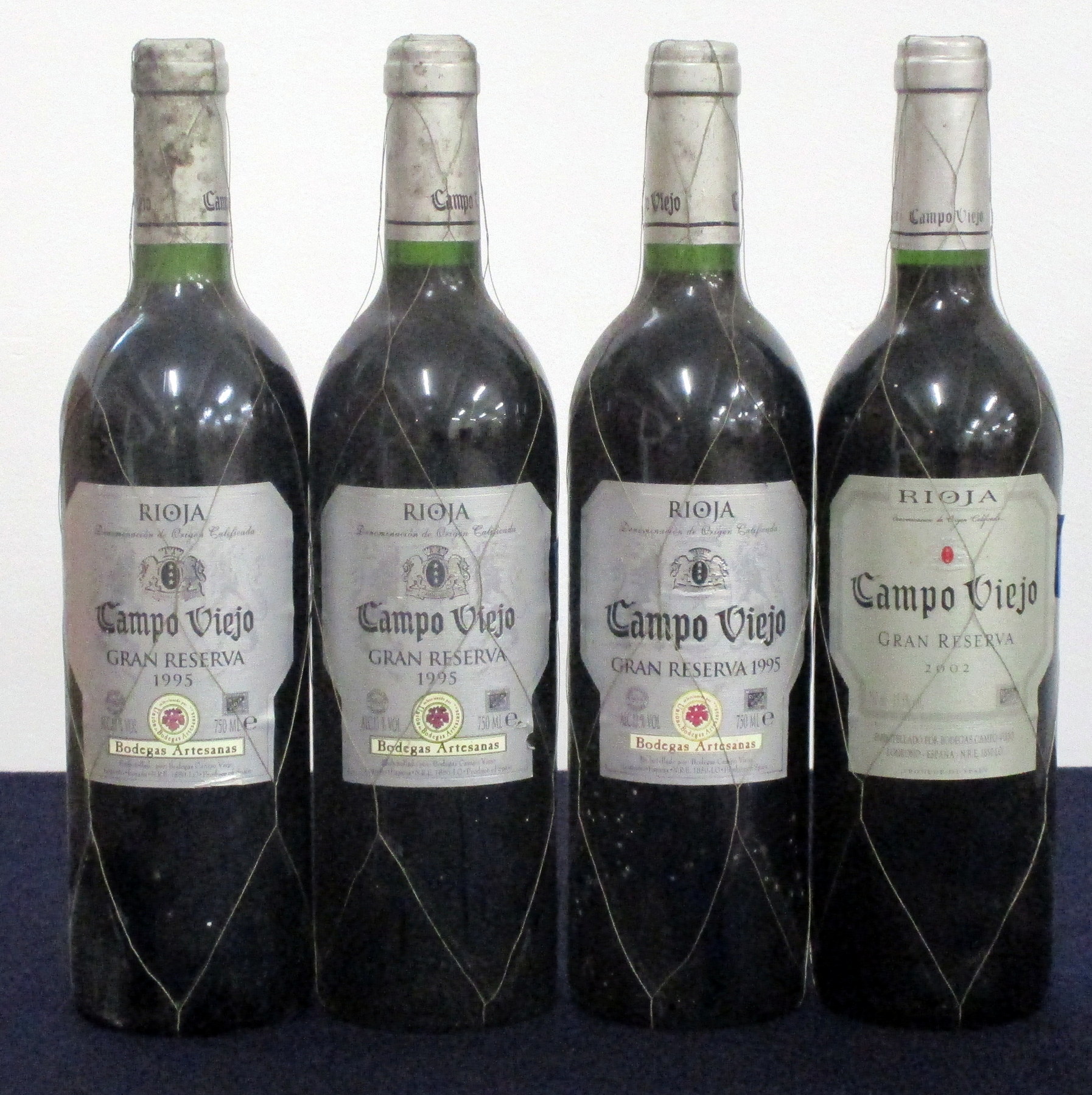 3 bts Campo Viejo Rioja Gran Reserva 1995 i.n, vsl bs 1 bt Campo Viejo Rioja Gran Reserva 2002 i.