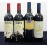 2 bts Tignanello Vintage Unknown (vendor records denote 1999) vts, ts, cdl/ pt dis 1 bt Brunello