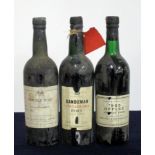 1 bt Tuke Holdsworth 1955 Vintage Port Army & Navy Stored bottling ts, bs 1 bt Sandeman 1960 Vintage