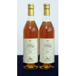 2 bts Hine Grande Champagne Cognac 1981, landed 1986, bottled 1999 vsl nick to one label