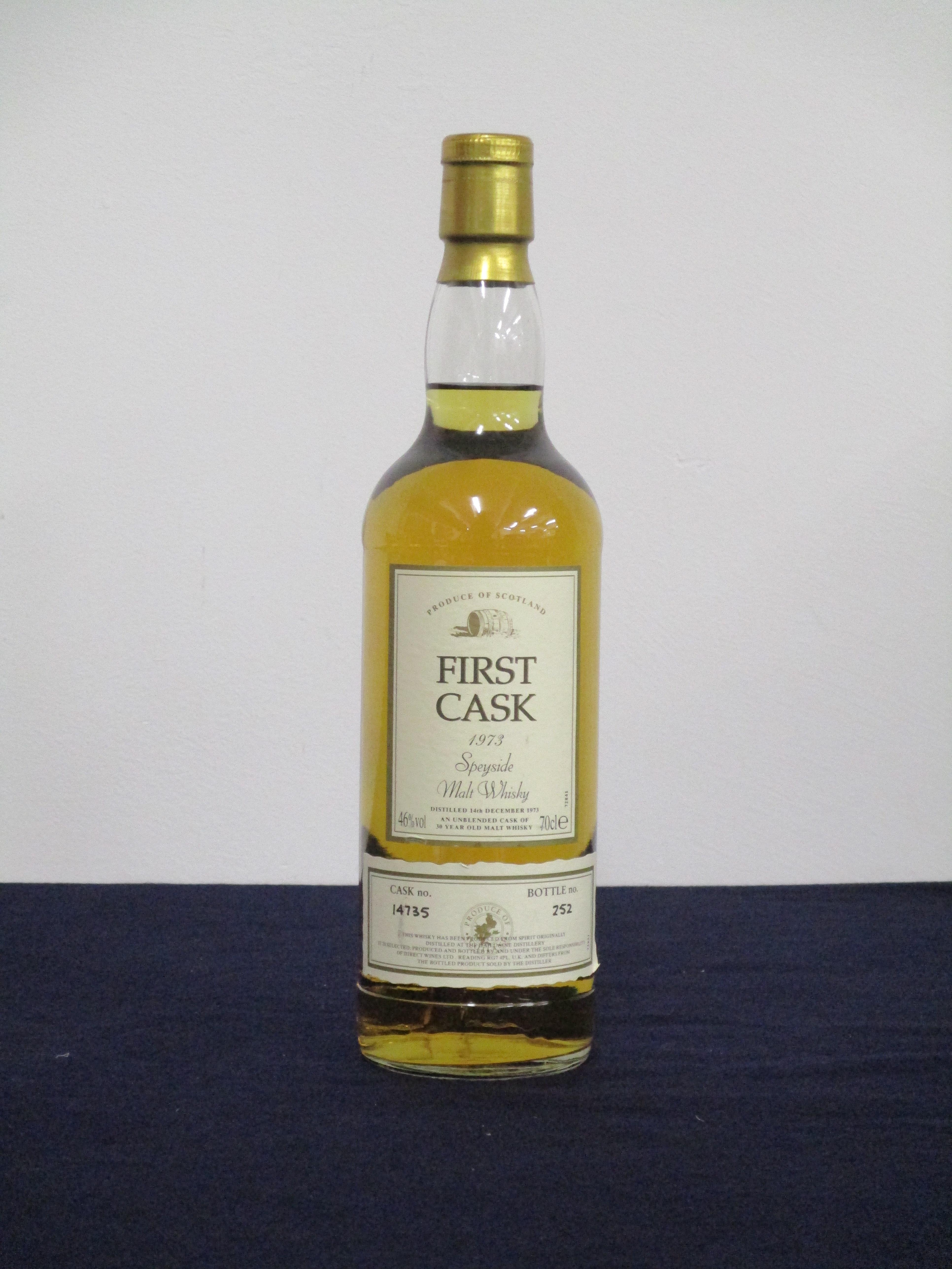 1 70-cl bt First Cask 1973 Speyside Malt Whisky Dailuaine Distillery, distilled 14th December - Image 2 of 2