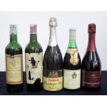 1 bt Ch. Montaigne 1964 Bordeaux Superieur, imported bt Stowells of Chelsea, ls, aged/sl torn label,