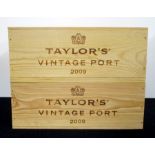 12 bts Taylors 2009 Vintage Port owc (2 x 6)