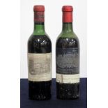 1 hf bt Ch. Lafite-Rothschild 1959 Pauillac, 1er Cru Classé ts, vsl bs aged label 1 hf bt Ch. Palmer