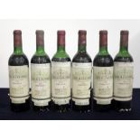 6 bts Ch. Lascombes 1961 Margaux 2me Cru Classé, 3 ms, 1 lms/ms, 1 lms, 1 ls/lms, bs/sl cdl