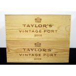 12 bts Taylors 2009 Vintage Port owc (2 x 6)