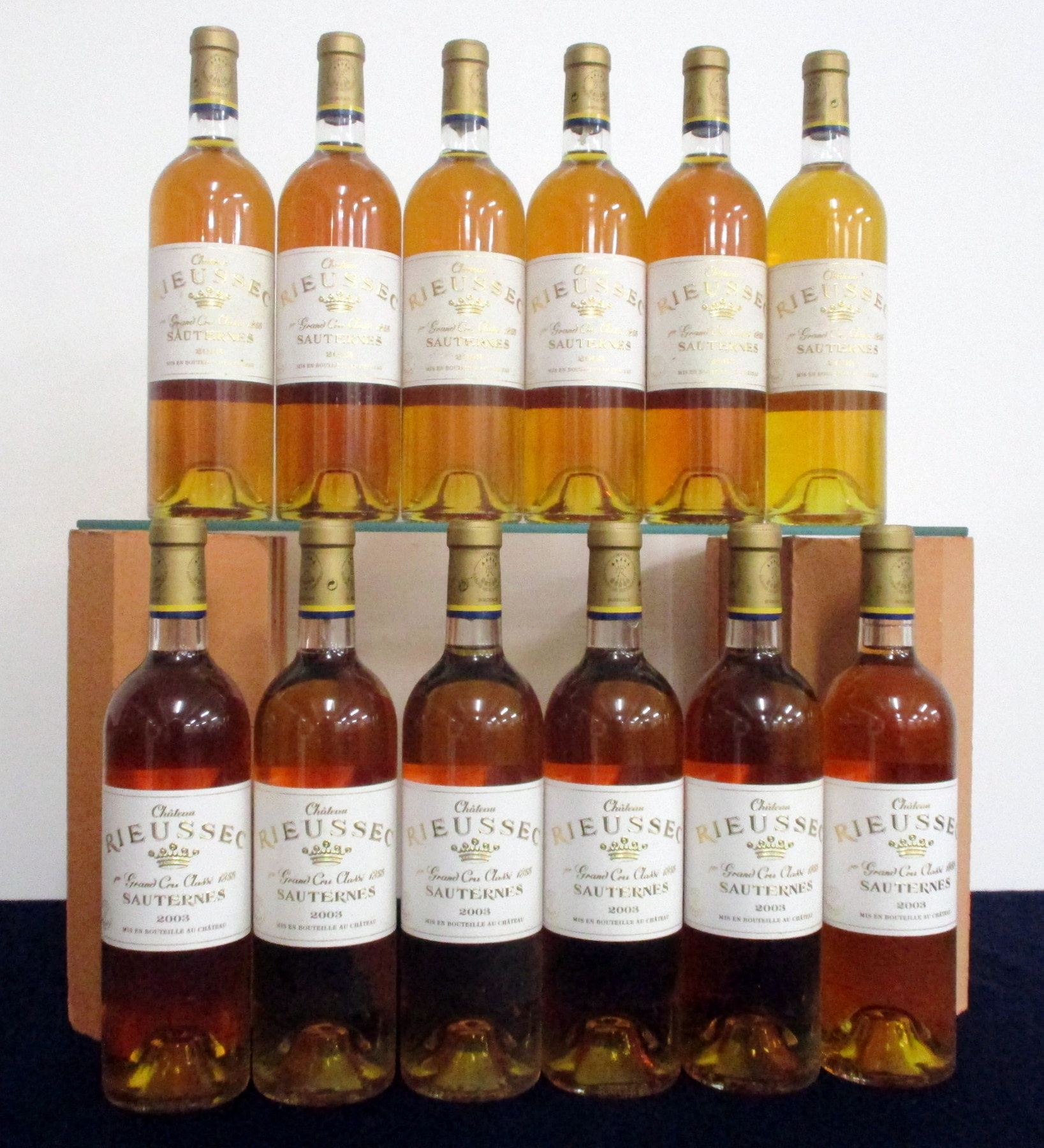 12 bts Ch. Rieussac 2003 owc Fargues (Sauternes) 1er Cru Classé i.n