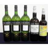 3 litre bts Tio Pepe Fino Muy Seco Palomino Fino Sherry 1 litre bt Tio Pepe Imported Very Dry Sherry