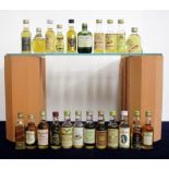 A Selection of 22 Whisky miniatures including:- Beneagles & Black & White