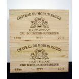 v 12 bts Ch. du Moulin Rouge 2018 owc (2 x 6) Haut-Médoc Cru Bourgeois Superieur