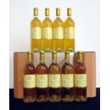 9 bts Ch. Suduiraut 2001 owc Sauternes, 1er Cru Classé 7 hf/i.n, 2 i.n