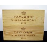 12 bts Taylors 2009 Vintage Port owc (2 x 6)