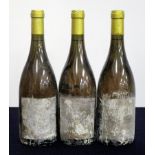 3 bts Vouvray Le Mont PremiereTrie Moelleux 2009 Dom Huet i.n, bs/cdl, faded labels