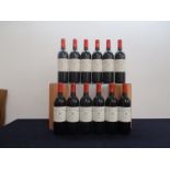 12 bts Ch. L' Arrosée 1996 owc St-Émilion, Grand Cru Classé 3 hf, 8 hf/i.n, 1 i.n