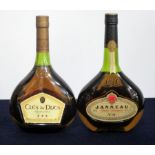 1 70-cl bt Clés des Ducs Armagnac 1 70-cl bt Janneau Grand Armagnac ts Above two bottles