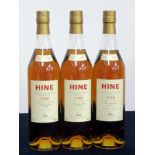 3 bts Hine Grande Champagne Cognac 1988 landed 1990 bottled 2006