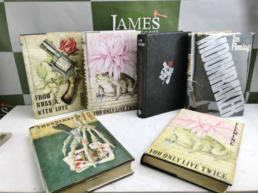 Ian Fleming (Cape) Six Vintage Hardback Books- James Bond