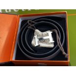 Hermes Leather Belt "H"Classic Buckle/Original Packaging