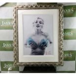 Marilyn With Roses By Bert Stern( 1929-2013) Lithograph Ornate Framed