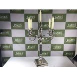 Large 55cm Nickel Plated Candelabra