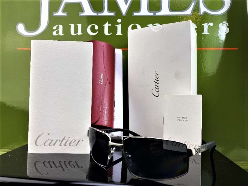 Cartier-Paris Gent`s Sunglasses Santos Edition - Image 4 of 6