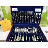 100 Piece Unused Polished Stainless Steel Cutlery Collection-Tudor