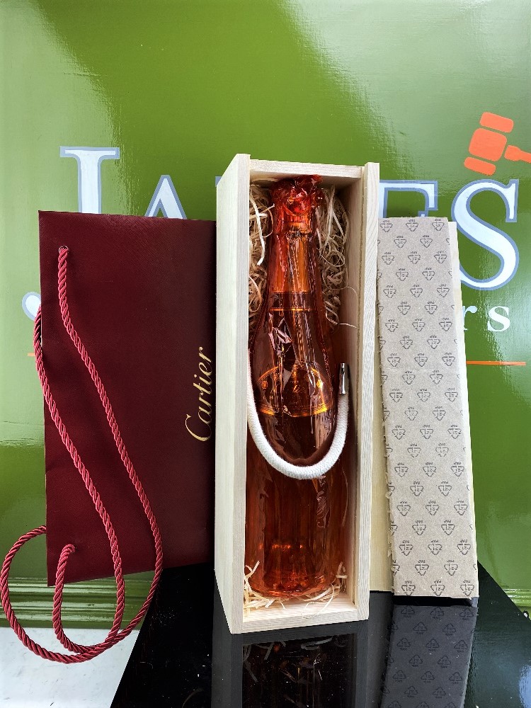 Cartier Crystal Champagne Unopened In Original Wooden Box & Packaging