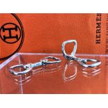 Hermes-Paris Solid Siver 9.5g "Horse Bit" Cufflinks