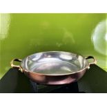 Vintage Copper Stamped Gratin Round Pan