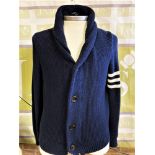 Hackett-London Mens Designer Cardigan-Navy Blue.