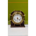 A Stockburger Brass Clock with Quartz Movement