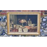 Abraham van Beijeren Oil on Canvas - Still Life with Lobster - Fiehl reproduction