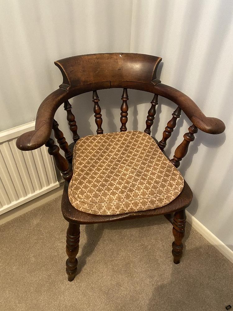 Vintage Captains Bow Chair & Cushion