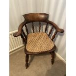 Vintage Captains Bow Chair & Cushion